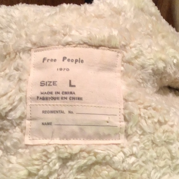 Free People Fuzzy Jacket Sz L - Picture 5 of 6
